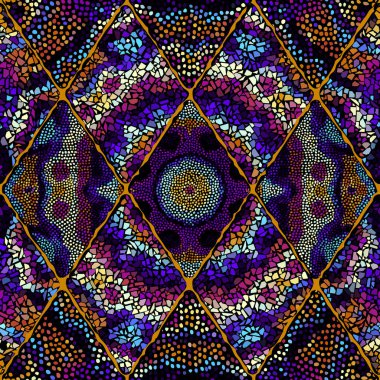 Vektörsüz mozaik sanat modeli. Sanat arkaplanı.