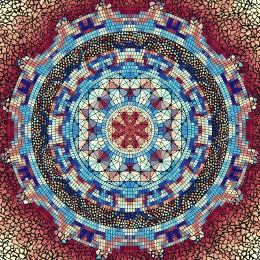 Vektörsüz mozaik sanat modeli. Sanat arkaplanı.