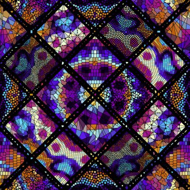 Vektörsüz mozaik sanat modeli. Sanat arkaplanı.