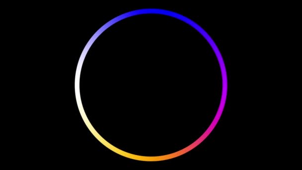 Kreisförmiger Verlauf auf schwarzem Hintergrund. Ladekreis. — Stockvideo