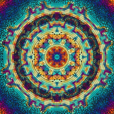 Vektörsüz mozaik sanat modeli. Sanat arkaplanı.