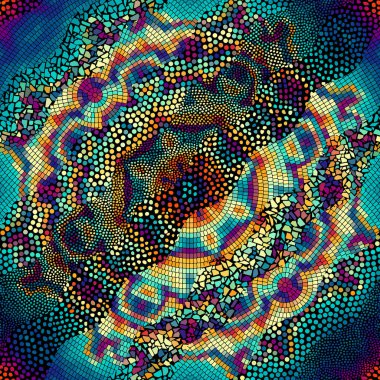 Vektörsüz mozaik sanat modeli. Sanat arkaplanı.