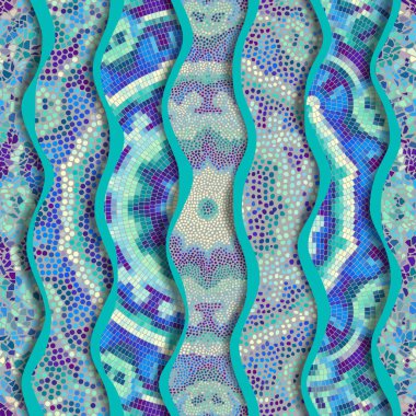 Vektörsüz mozaik sanat modeli. Sanat arkaplanı.