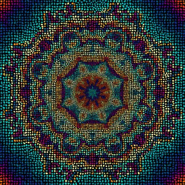 Vektörsüz mozaik sanat modeli. Sanat arkaplanı.