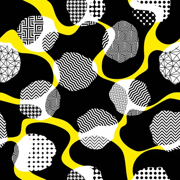 Геометричний абстрактний візерунок у стилі печворк. Безшовний вектор — стоковий вектор