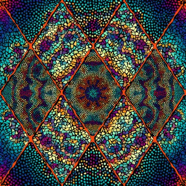 Vektörsüz mozaik sanat modeli. Sanat arkaplanı.