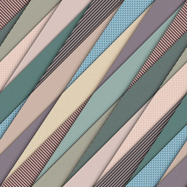 Textured paper pattern. Vector image, Diagonal ribbons. — Stock Vector