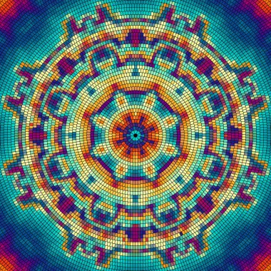 Vektörsüz mozaik sanat modeli. Sanat arkaplanı.