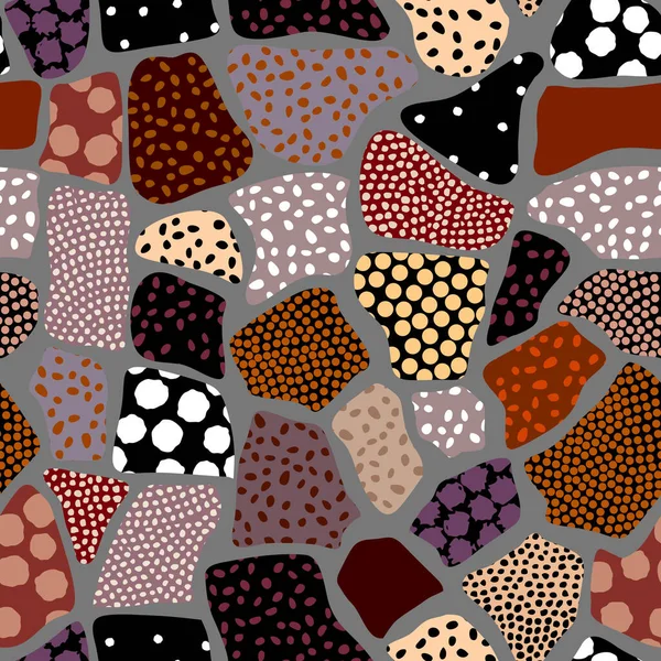 Modello patchwork in stile tribale. Immagine vettoriale — Vettoriale Stock
