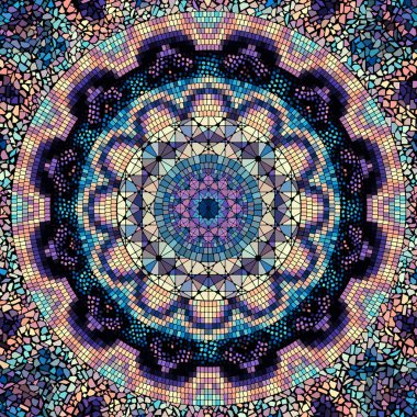 Vektörsüz mozaik sanat modeli. Sanat arkaplanı.