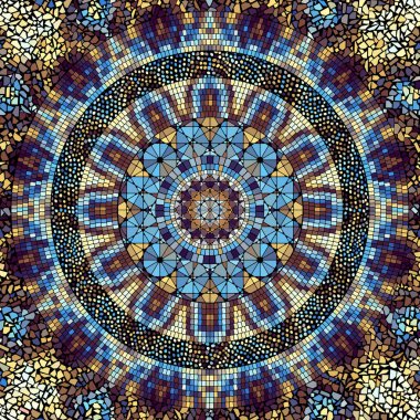 Vektörsüz mozaik sanat modeli. Sanat arkaplanı.