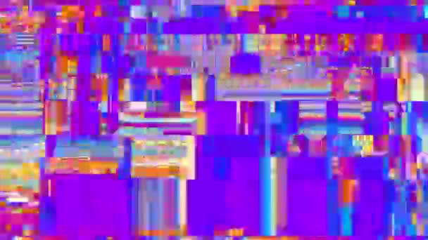 Looping video interference footage. Imitation of a Datamoshing video. — Stock Video