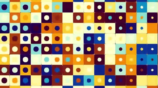 Naadloze lus abstracte beweging achtergrond. Abstracte polka dot beelden. — Stockvideo