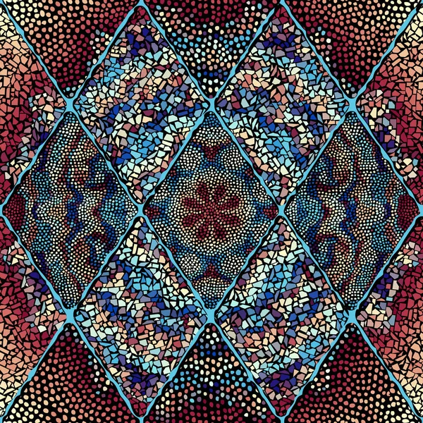 Векторний безшовний візерунок мозаїки. Мистецький фон . — стоковий вектор