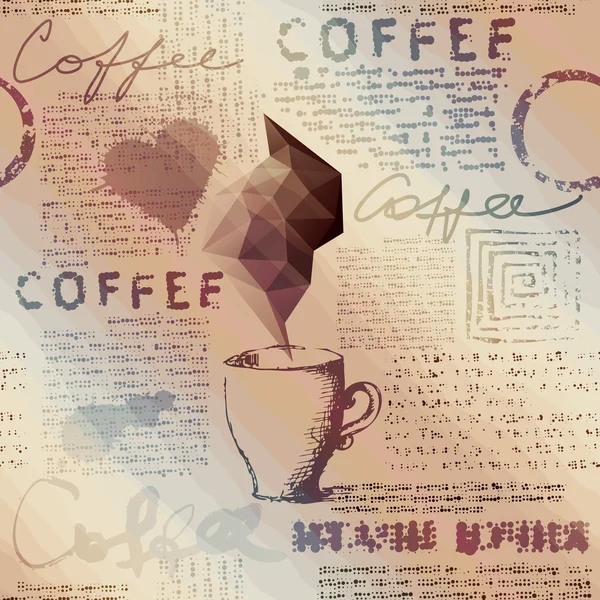 コーヒーパターン. — ストックベクタ