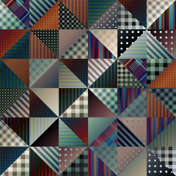 Patchwork of triangles. — Stock Vector