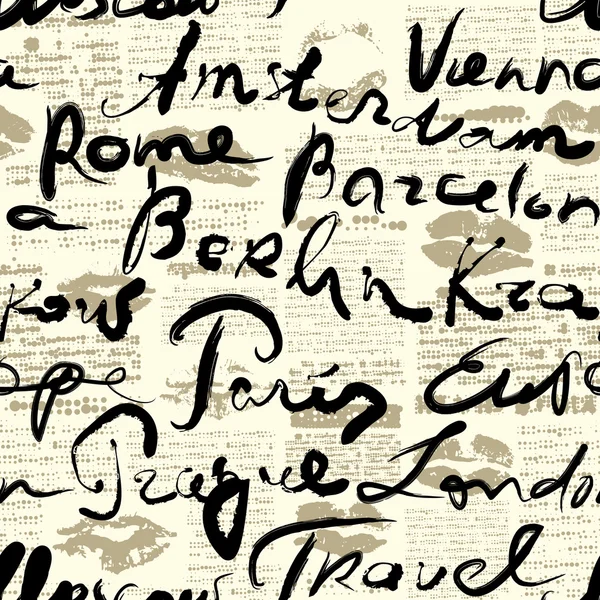 Şehir adını yazıtları ile arka plan seyahat