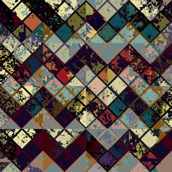 Grunge mosaico con chevron — Vettoriale Stock