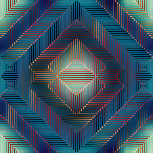 Геометричний матричний візерунок на розмитому фоні . — стоковий вектор