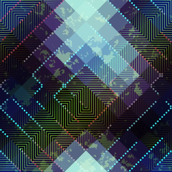 Grunge abstracte matrix patroon op onscherpe achtergrond. — Stockvector