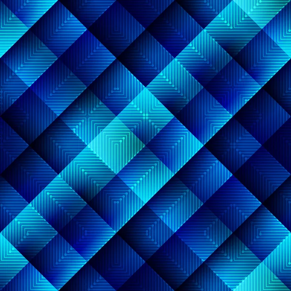 Blaues geometrisches Muster im Matrix-Stil. — Stockvektor