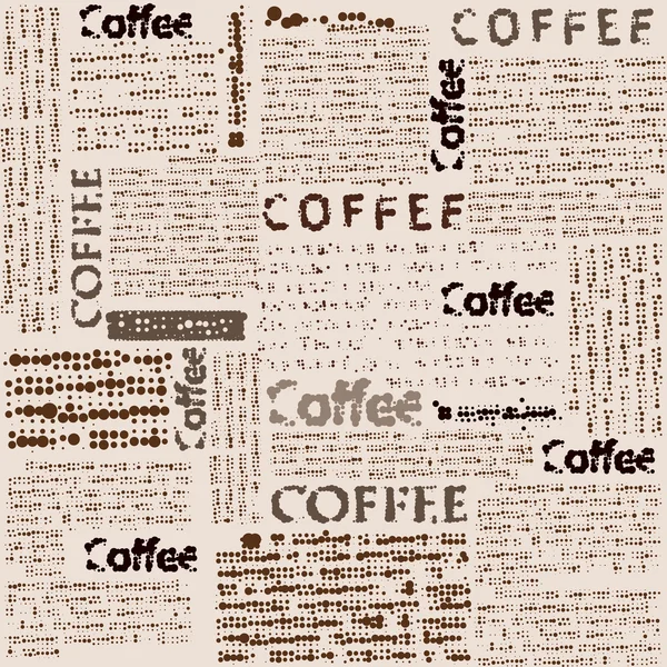 Imitation av tidningen med inskriptionen kaffe. — Stock vektor