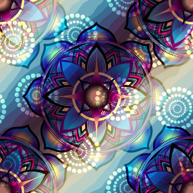 Mandala sembolü seamless modeli