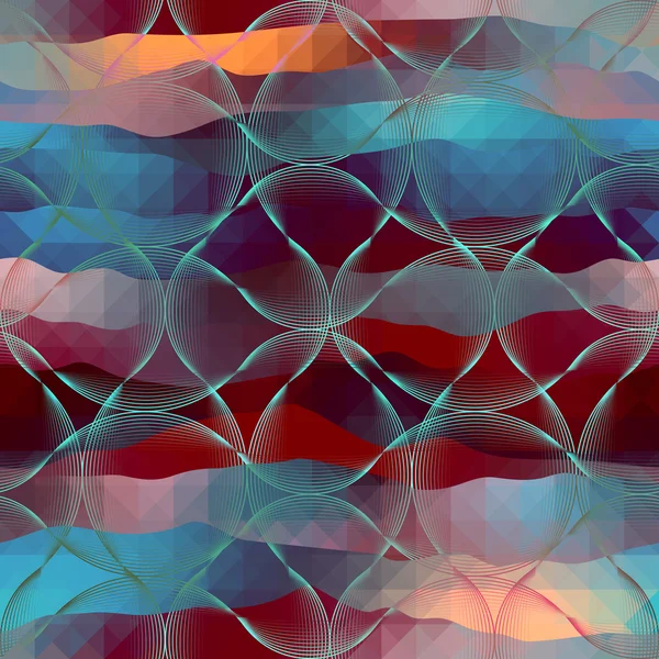 Patrón abstracto sobre fondo de ondas . — Vector de stock