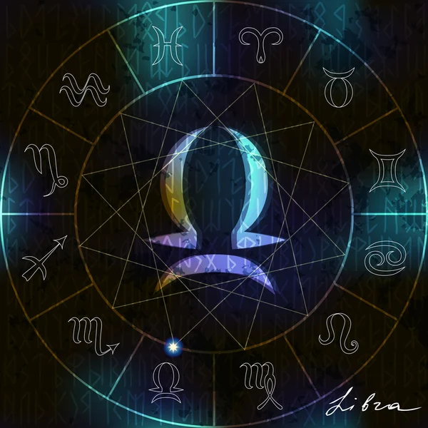 Libra astrologiczny znak — Wektor stockowy