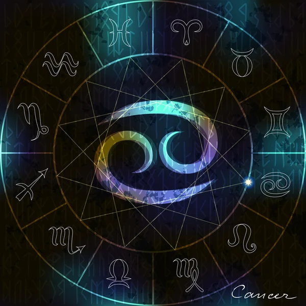 Kanker astrologische symbool — Stockvector