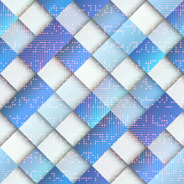 Patrón geométrico azul claro con elementos de matriz . — Archivo Imágenes Vectoriales