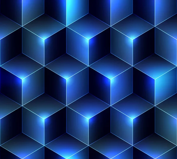 Fondo cubos azul marino . — Vector de stock