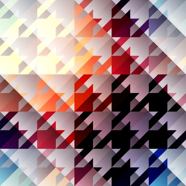 Houndstooth patroon op abstracte geometrische achtergrond. — Stockvector