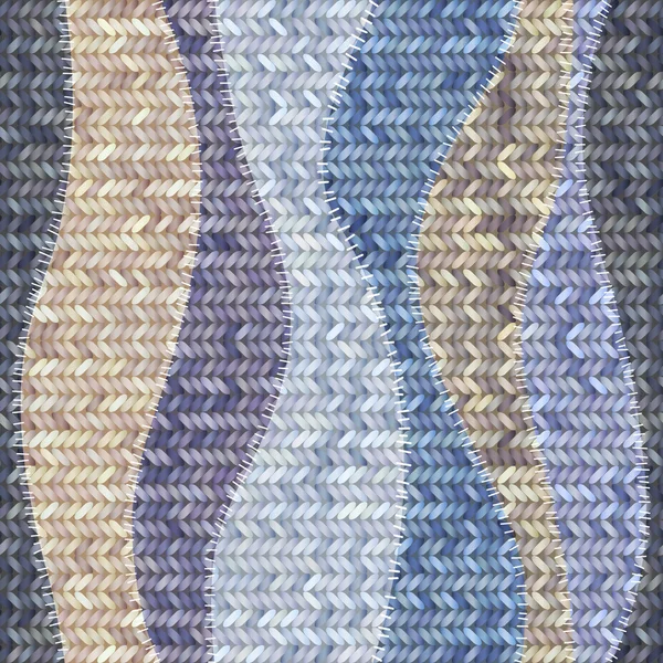 Patchwork de patchs tricotés . — Image vectorielle