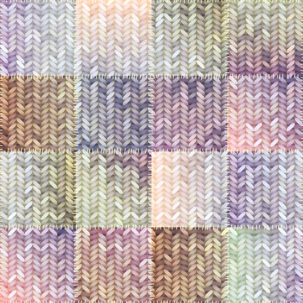 Örme yamalar patchwork. — Stok Vektör