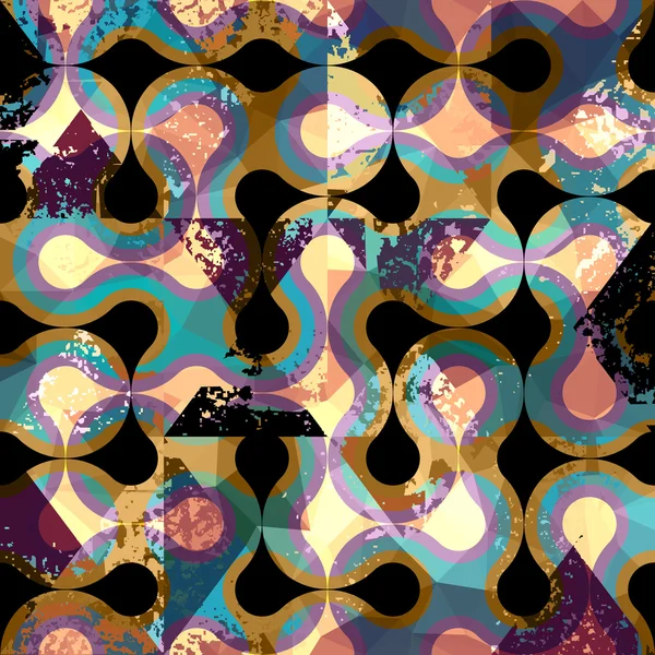 Abstracte grunge geometrische patroon. — Stockvector