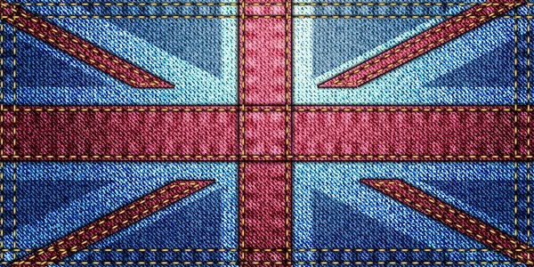 Royaume-Uni Drapeau, patchwork — Image vectorielle