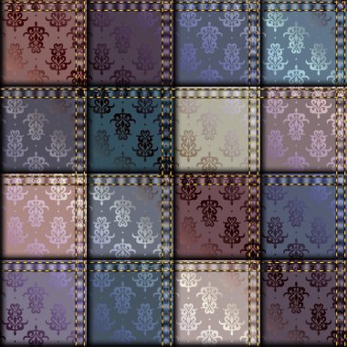 Saten kumaş patchwork.