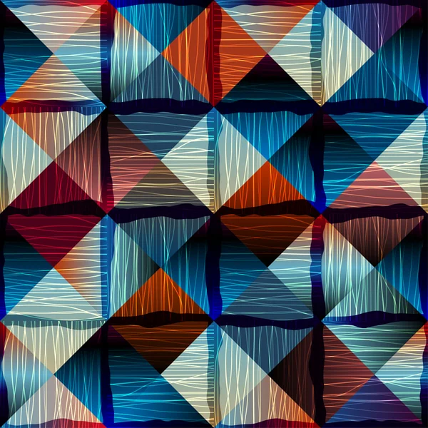 Abstrakcyjny wzór geometryczny w stylu patchwork — Wektor stockowy