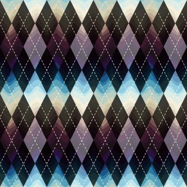 Klasik ekose deseni ile dalgalı gölge.