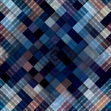 Navy blue abstract geometric pattern. clipart