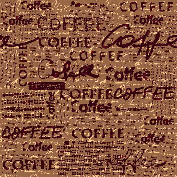 Koffie patroon voor menu ontwerp. — Stockvector