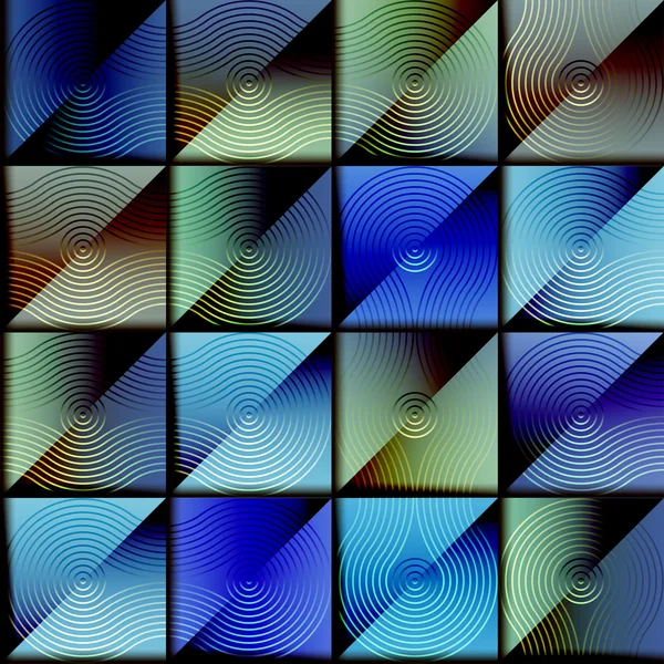 Fondo azul geométrico abstracto . — Vector de stock