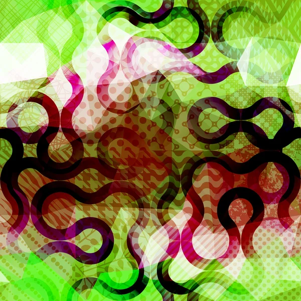 Fundo geométrico verde abstrato. — Vetor de Stock