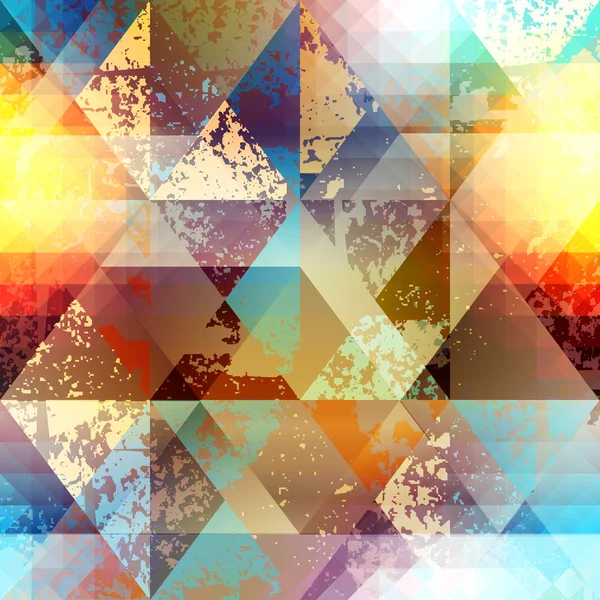 Patrón geométrico abstracto con elementos grunge . — Archivo Imágenes Vectoriales