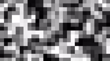 Dinamik Dijital Kare Izgarasında Gri Renk Hareketi Değişen Tek Renkli Pikseller Döngüsü Arkaplanı Canlandırılmış Matrix