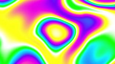 Sıvı enerjinin dinamik akışı dışa doğru yayılıyor, canlı renklerden oluşan organik desenler oluşturuyor ve çözünüp reforme oluyor.