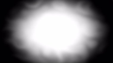 Siyah arkaplanda hareket eden soyut beyaz ışık lekesi. Siyah arkaplana yapıştırma yeri kopyala. Döngü canlandırma tek renkli arkaplanı