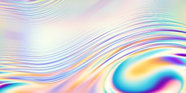 Yumuşak pastel renklerde tasarlanmış yanardöner dalgaları içeren soyut bir tasarım, onu dijital arkaplanlar ve çeşitli sanatsal projeler için mükemmel kılıyor.