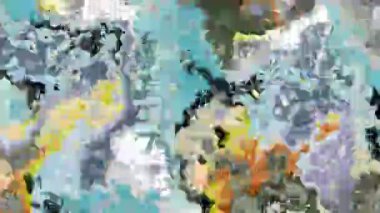 Eşsiz Tasarım Soyut Dijital Animasyon Pikseli Gürültü Arızası Video Hasarı. Döngü stop hareket arkaplanı